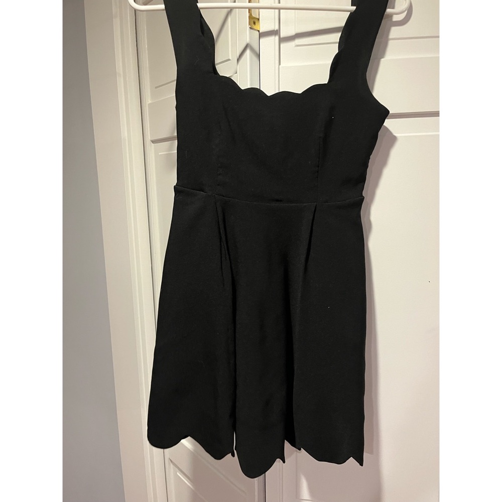 Nasty Gal XS LBD Little Black Dress mini with scallops